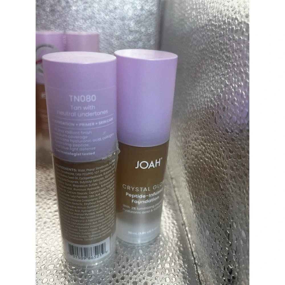 JOAH Crystal Glow Peptide-Infused Foundation, 2-in-1 Multitasking Korean Makeup